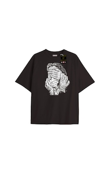 Flood Of Style Siyah Oversize T-shirt El Yüz Tasarımı Özel Tasarım Flood Of Style Siyah Oversize T-shirt El Yüz Tasarımı Özel Tasarım