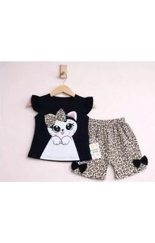 Najmaddin Baby 9/24 Ay Leopar Kedi Baskılı Bebek Takımı Najmaddin Siyah Najmaddin Baby 9/24 Ay Leopar Kedi Baskılı Bebek Takımı Najmaddin Siyah