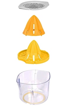 4ın1 Rendeli Limon - Narenciye Sıkacak Ölçekli Açık Gri