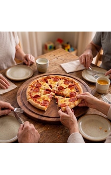 F&s Woodart Tek Parça Masif İroko Ağacı 35 Cm Yuvarlak Oluklu Pizza Sunum Kesme Sunum Tahtası Kahverengi F&s Woodart Tek Parça Masif İroko Ağacı 35 Cm Yuvarlak Oluklu Pizza Sunum Kesme Sunum Tahtası Kahverengi