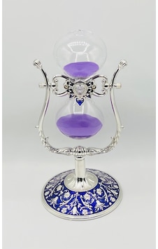 Furkan Vintage Dekoratif Metal Kum Saati 30 Dakika Mor Furkan Vintage Dekoratif Metal Kum Saati 30 Dakika Mor
