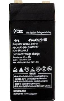 Ttec 4v 4 Ah Kuru Bakımsız Akü Ttec 4v 4 Ah Kuru Bakımsız Akü