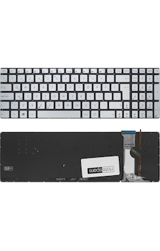 Asus Uyumlu Vivobook N552vw-fw149t, N552vw-fw171t, N552vw-fy147t Klavye Tr Işıklı Gümüş Gri Asus Uyumlu Vivobook N552vw-fw149t, N552vw-fw171t, N552vw-fy147t Klavye Tr Işıklı Gümüş Gri