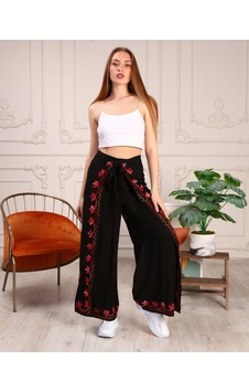Eren Style Otantik Nakış İşlemeli Harem Şalvar Bulmaca Pantolon 104 Cm Siyah Eren Style Otantik Nakış İşlemeli Harem Şalvar Bulmaca Pantolon 104 Cm Siyah