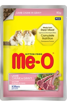 Me-O Kitten Kuzu Etli Soslu Pouch Yavru Kedi Yaş Maması 80 G