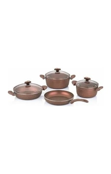 Papilla Optimum 7 Parça Granit Tava Tencere Seti Tuscany Pembe Papilla Optimum 7 Parça Granit Tava Tencere Seti Tuscany Pembe