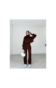 Movella Fashion Balıkçı Yaka Parmak Geçirmeli Movel 2 Li Triko Takım Kahverengi Kahverengi Movella Fashion Balıkçı Yaka Parmak Geçirmeli Movel 2 Li Triko Takım Kahverengi Kahverengi