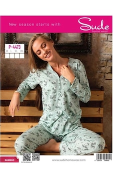 Sude P-4473 Bambu Uzun Kol Çiçek Kadın Pijama Takımı Çok Renkli Sude P-4473 Bambu Uzun Kol Çiçek Kadın Pijama Takımı Çok Renkli