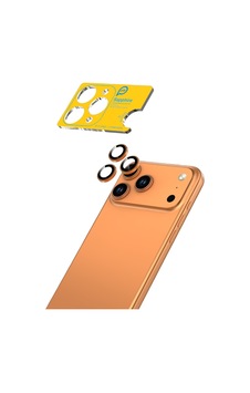 Piili Apple iPhone Uyumlu 17 Pro / 17 Pro Max Turuncu Safir Lens Koruyucu