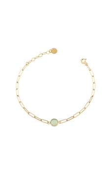 Debora Jewelry 14 Ayar Altın Yeşil Kuvars Taşlı Ataç Modeli Bileklik Debora Jewelry 14 Ayar Altın Yeşil Kuvars Taşlı Ataç Modeli Bileklik