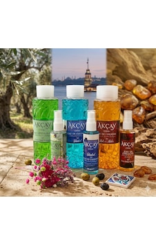 Akçay 1954 Özel Seri Kolonya Seti - Zeytin Çiçeği, İstanbul, Miski Amber 3'lü 400ml + Çanta Boy Akçay 1954 Özel Seri Kolonya Seti - Zeytin Çiçeği, İstanbul, Miski Amber 3'lü 400ml + Çanta Boy