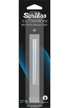 Scrıkss D1 Tükenmez Medıum Kısa Refil Mavi Blister Scrıkss D1 Tükenmez Medıum Kısa Refil Mavi Blister