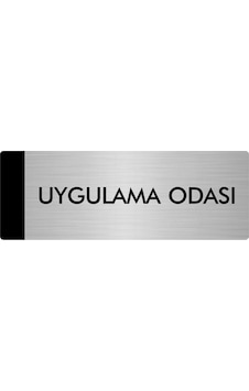 Metal Yönlendirme Levhası, Departman Kapı Isimliği Uygulama Odası 7x20 Cm Gümüş Renk Metal Yönlendirme Levhası, Departman Kapı Isimliği Uygulama Odası 7x20 Cm Gümüş Renk