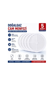 Doğalgaz Cam Menfezi Havalandırma Menfezi 5 Adet