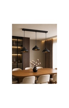 Solenne 3'lü Siyah Sarkıt Avize Modern Metal Yemek Masası Avizesi Ayarlanabilir Dekoratif Tavan Aydınlatması Solenne 3'lü Siyah Sarkıt Avize Modern Metal Yemek Masası Avizesi Ayarlanabilir Dekoratif Tavan Aydınlatması
