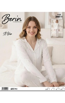 Berin Bayan Pijama Takımı-2007 Beyaz