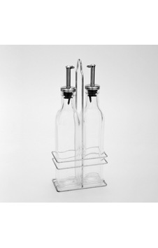 2'li Metal Standlı Cam Yağlık Sirkelik Seti 2x300 Ml 2'li Metal Standlı Cam Yağlık Sirkelik Seti 2x300 Ml