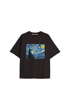 Kalic Studio Unisex Van Gogh Baskılı Oversize Tshirt Siyah-77 Kalic Studio Unisex Van Gogh Baskılı Oversize Tshirt Siyah-77