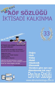 AÖF İİBF Ebrunun Sözlüğü Iktisadi Kalkınma - E Sözlük