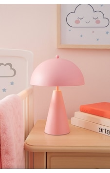 Metal Pembe Abajur Çalışma Bebek Odası Modern Dekoratif Masa Lamb