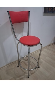 Sandalye Bar Tabure 90676 Model Kırmızı Suni Deri Döşem Metal Krom Kaplama 1 Adet Sandalye Bar Tabure 90676 Model Kırmızı Suni Deri Döşem Metal Krom Kaplama 1 Adet
