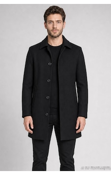 Freemen Erkek Slim Fit Klasik Yaka 3 Düğmeli Kısa Kaşe Kaban 517-417 Siyah Freemen Erkek Slim Fit Klasik Yaka 3 Düğmeli Kısa Kaşe Kaban 517-417 Siyah
