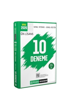 Pegem 2026 Kpss Genel Yetenek Genel Kültür Ön Lisans 10 Deneme Çö Pegem 2026 Kpss Genel Yetenek Genel Kültür Ön Lisans 10 Deneme Çö
