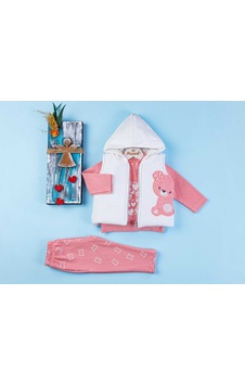 Hippil Baby Hippıl 6-18 Ay Ayı Nakış İşlemeli Yelekli Takım 5061408 - Beyaz Beyaz Hippil Baby Hippıl 6-18 Ay Ayı Nakış İşlemeli Yelekli Takım 5061408 - Beyaz Beyaz