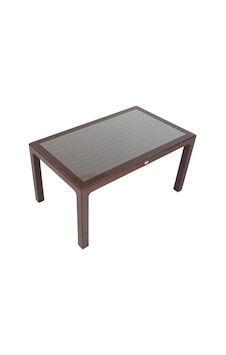 Depootoptan Mandella 90X150 Elit Rattan Masa (Camlı) Kahverengi Depootoptan Mandella 90X150 Elit Rattan Masa (Camlı) Kahverengi