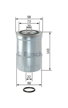BOSCH 1457434459 MAZOT FİLTRESİ PAJERO 3.2 DID