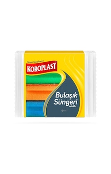 Koroplast Oluklu Bulaşık Süngeri 8 Adet Çok Renkli Koroplast Oluklu Bulaşık Süngeri 8 Adet Çok Renkli