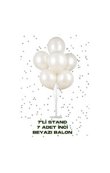 70 Cm 7 Li Balon Standı 7 Adet İnci Beyazı Parlak Balon Kutlama Doğum Günü Süs Malzemesi 70 Cm 7 Li Balon Standı 7 Adet İnci Beyazı Parlak Balon Kutlama Doğum Günü Süs Malzemesi