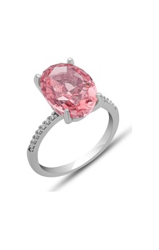 Gümüş Ice Cut Oval Pembe Zirkon Taşlı Kadın Yüzük Gümüş Gümüş Ice Cut Oval Pembe Zirkon Taşlı Kadın Yüzük Gümüş