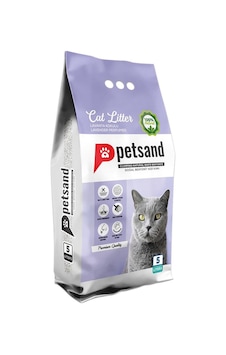 Petsand Lavanta Kokulu Topaklaşan Bentonit Kedi Kumu 5 L