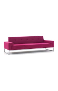 Pink Kumaş Üçlü Ofis Kanepesi Pembe Pink Kumaş Üçlü Ofis Kanepesi Pembe
