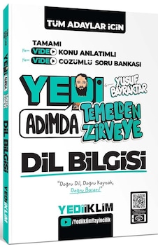 Yediiklim Tüm Adaylar İçin Yedi Adımda Temelden Zirveye Dil Bilgisi Video Konu Anlatımlı Video Çözümlü Soru Bankası Yediiklim Tüm Adaylar İçin Yedi Adımda Temelden Zirveye Dil Bilgisi Video Konu Anlatımlı Video Çözümlü Soru Bankası
