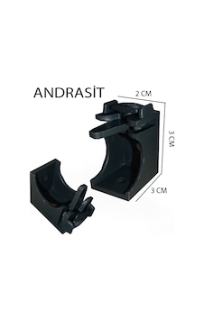Perdemix Dekoratif Ray Montaj Aparatı Kısa Ayak 3 CM 6 Adet Antrasit Perdemix Dekoratif Ray Montaj Aparatı Kısa Ayak 3 CM 6 Adet Antrasit