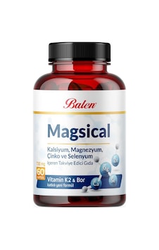 Balen Magsical 730 Mg Kalsiyum Magnezyum Çinko ve Selenyum İçeren Takviye Edici Gıda 60 Kapsül Balen Magsical 730 Mg Kalsiyum Magnezyum Çinko ve Selenyum İçeren Takviye Edici Gıda 60 Kapsül