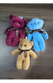 Peluş Ayıcık Anahtarlık Ve Çanta Süsü Hediyelik 12cm Boy 3 Adet Peluş Ayıcık Anahtarlık Ve Çanta Süsü Hediyelik 12cm Boy 3 Adet