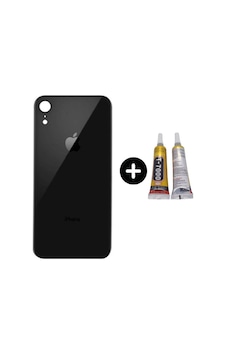 Apple Uyumlu iPhone Xr Arka Pil Batarya Kapak Siyah + B7000 Apple Uyumlu iPhone Xr Arka Pil Batarya Kapak Siyah + B7000