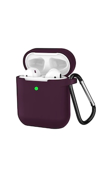 Airpods 1 Ve 2. Nesil İle Uyumlu Premium Lansman Serisi Kadife İç Astarlı Darbe Emici Silikon Kılıf Mor Airpods 1 Ve 2. Nesil İle Uyumlu Premium Lansman Serisi Kadife İç Astarlı Darbe Emici Silikon Kılıf Mor