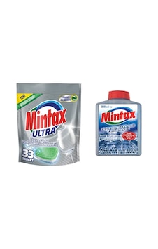 Mintax Ultra Bulaşık Makinesi Deterjanı 33 Tablet + Mintax Bulaşık Makinesi Temizleyicisi 250 ML Mintax Ultra Bulaşık Makinesi Deterjanı 33 Tablet + Mintax Bulaşık Makinesi Temizleyicisi 250 ML