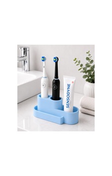 Şarjlı Diş Fırçası Ve Macun Stant Organizer Modern 3d Tasarım Renk Çeşitleri Mevcut Mavi Mavi Şarjlı Diş Fırçası Ve Macun Stant Organizer Modern 3d Tasarım Renk Çeşitleri Mevcut Mavi Mavi