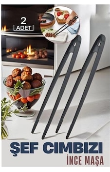 Şef Cımbızı İnce Maşa Kragness Design 719191 Açık Beyaz
