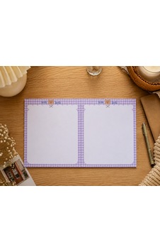Mor Pötikate Yatay A4 Note Pad Mor - Beyaz Mor Pötikate Yatay A4 Note Pad Mor - Beyaz