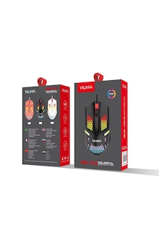 Yılıma Qs-103 Renkli Rgb Işıklı Bal Petek Desenli Kablolu Oyun Mouse
