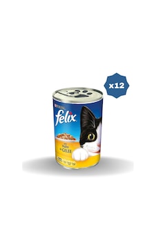 Felix Konserve Kedi Maması Tavuklu 400 Gr - 12 Adet Felix Konserve Kedi Maması Tavuklu 400 Gr - 12 Adet