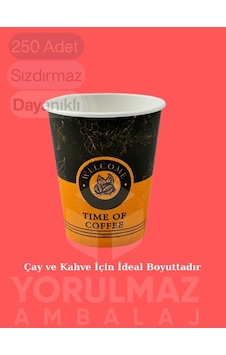 7 Oz Karton Bardak 250 Li Eko Paket Dayanıklı, Sızdırmaz Tek Kullanımlık Çay & Kahve Bardağı Diğer