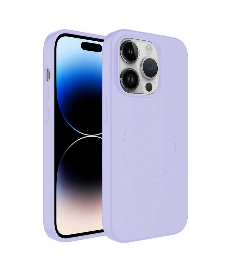 Apple Uyumlu iPhone 13 Pro Max Kılıf Magsafe Wireless Şarj Özellikli Pastel Renk Silikon Plas Kapak Lila Apple Uyumlu iPhone 13 Pro Max Kılıf Magsafe Wireless Şarj Özellikli Pastel Renk Silikon Plas Kapak Lila