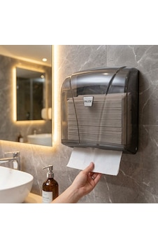 Palex Z Katlı Havlu Dispenseri 300 Adet Kağıt Kapasiteli - Füme Palex Z Katlı Havlu Dispenseri 300 Adet Kağıt Kapasiteli - Füme